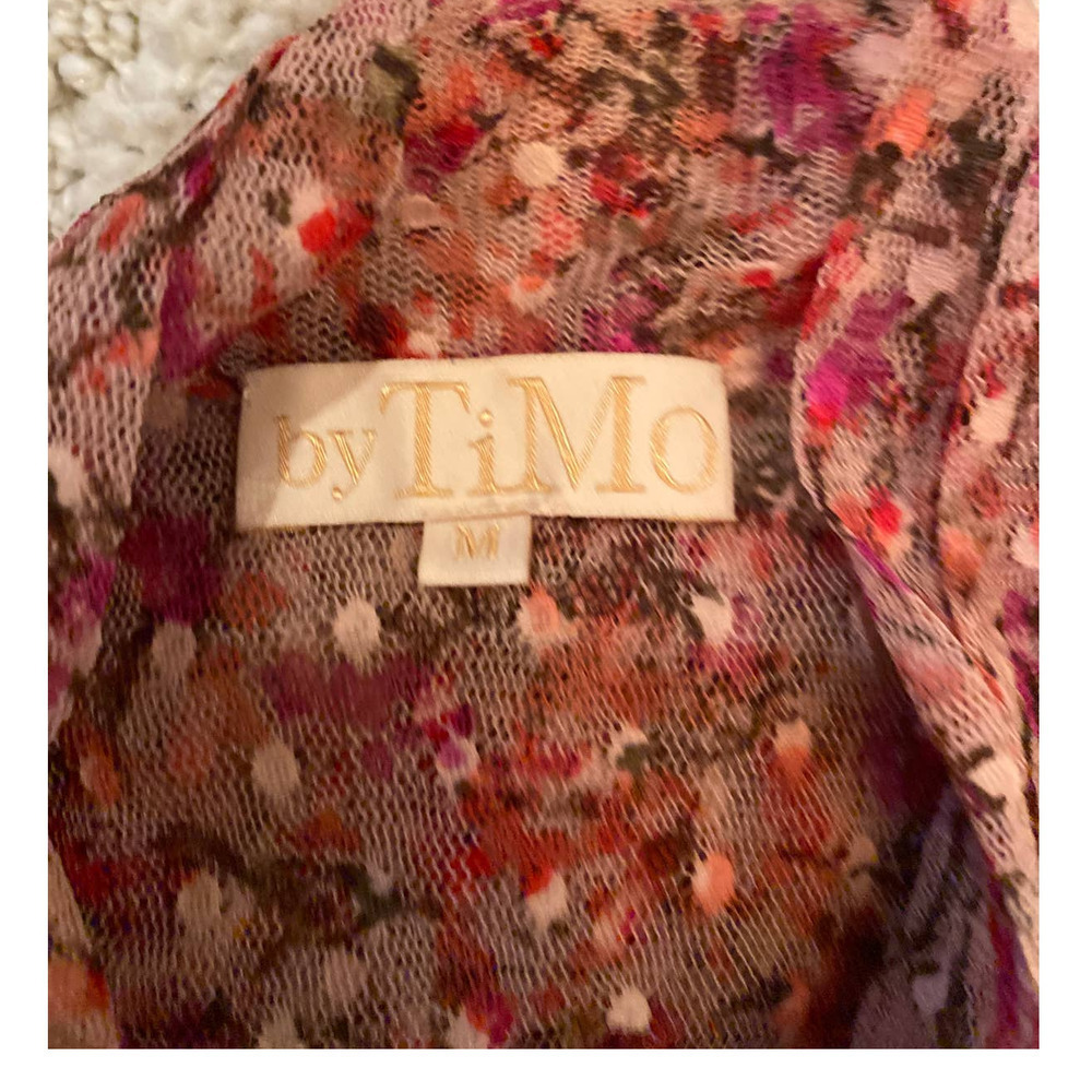 byTimo Floral Sheer Ruffled Top - Picture 7 of 8